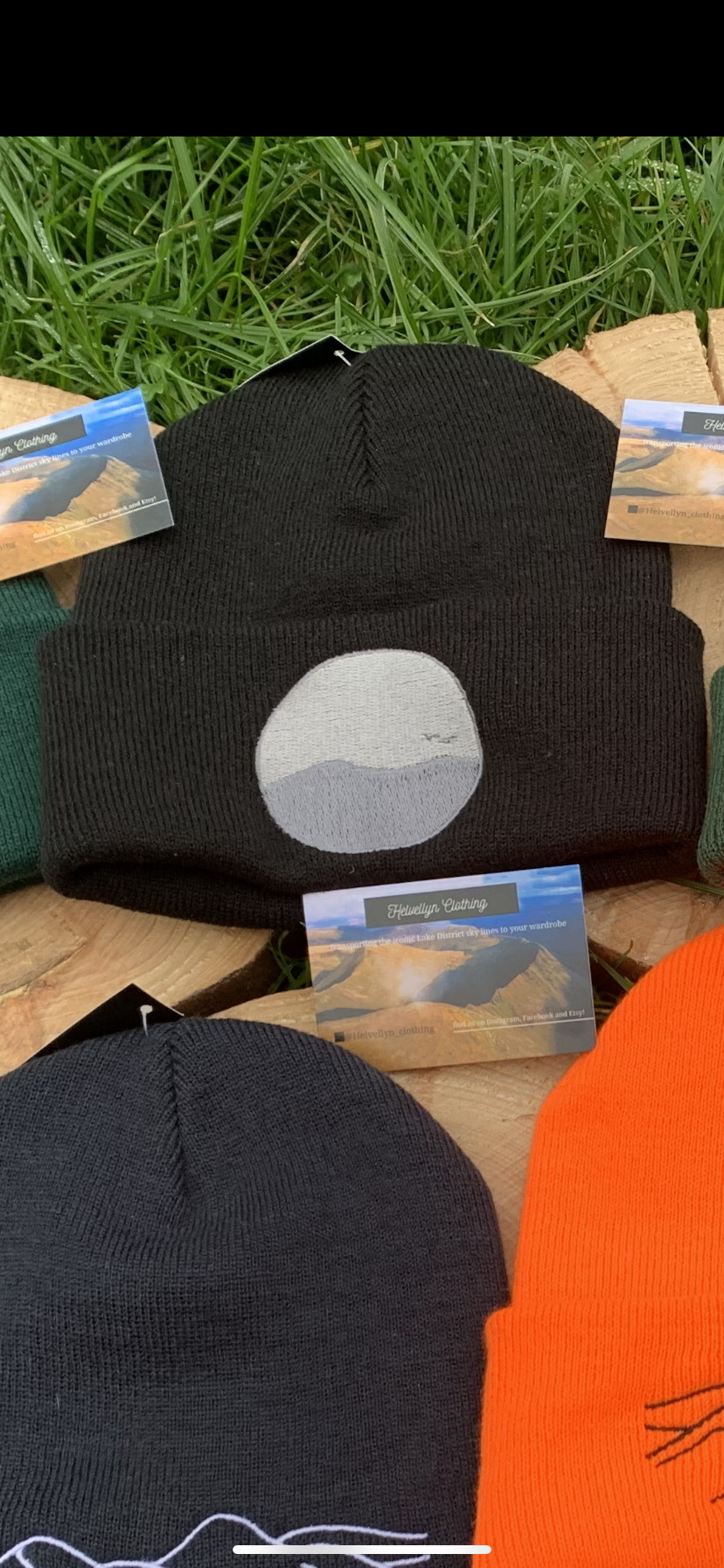 Helvellyn black silhouette turn up hat