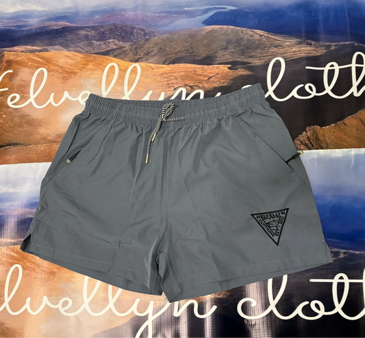 Light grey Helvellyn shorts, zip pockets
