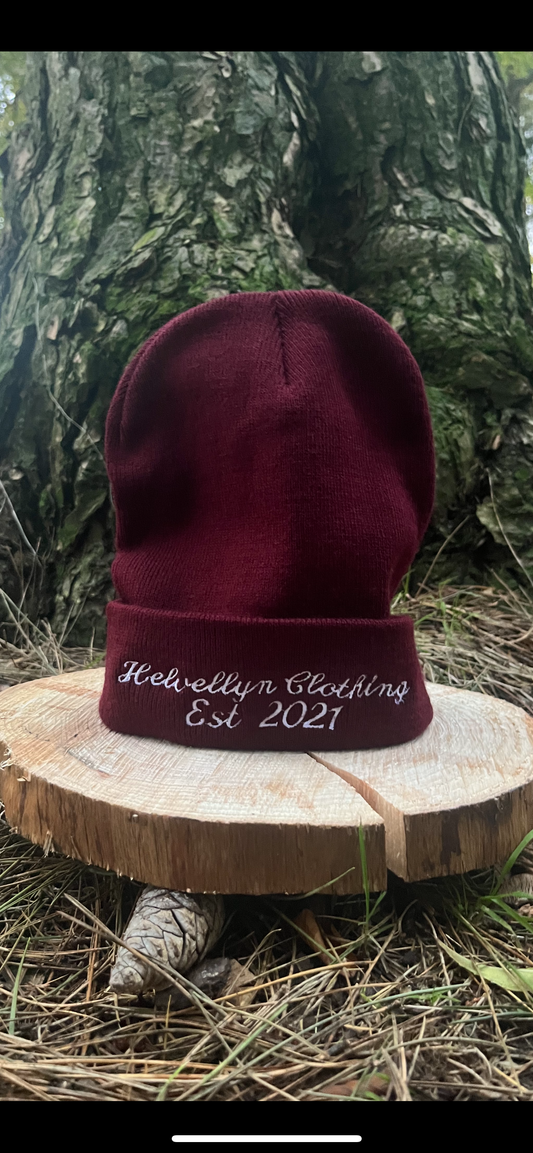 Helvellyn burgundy turn up hat