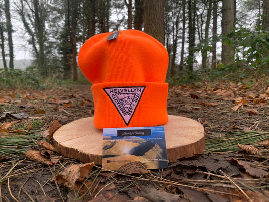 Helvellyn clothing orange turn up hat